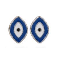 Zink legering Evil Eye Beads, Zinc Alloy, emalje, blandede farver, 100pc'er/Bag, Solgt af Bag