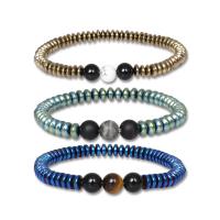 Gemstone Bracciali, Ematite, with Pietra naturale, Cerchio, placcato, Vintage & unisex & protezione dalle radiazioni, nessuno, 8mm, Lunghezza Appross. 7.09 pollice, Venduto da PC