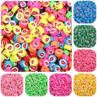 Polymer lerperler, Polymer Clay, Lip, du kan DIY, flere farver til valg, 10mm, 30par/Bag, Solgt af Bag