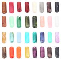 Opaque Acrylic Beads Column DIY & two tone Sold By Bag