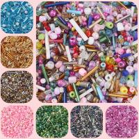 Blandet Glass Seed Beads, Glasperler, du kan DIY, flere farver til valg, 1.5-4.5mm, Ca. 1000pc'er/Bag, Solgt af Bag