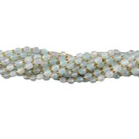 Blue kalcedon Perla, s Seedbead, Fenjer, uglađen, možete DIY & faceted, plav, 6mm, Prodano Per 14.96 inčni Strand