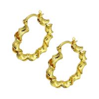 Prás fonsa Earring, óir fíor plated, do bhean, 4x33x27mm, Díolta De réir Péire