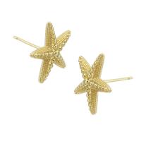 Brass Stud Earring gold color plated fashion jewelry & for woman golden Sold By Lot