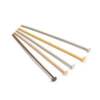 Iron headpin, Σίδερο, επιχρυσωμένο, DIY, περισσότερα χρώματα για την επιλογή, νικέλιο, μόλυβδο και κάδμιο ελεύθεροι, 16-50mm, Sold Με G