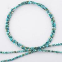 Χάντρες Turquoise, τυρκουάζ, Γύρος, γυαλισμένο, DIY & πολύπλευρη, 2mm, Sold Per 14.96 inch Strand