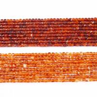 Naturlig granat perler, Garnet, Square, poleret, du kan DIY & facetteret, flere farver til valg, 4mm, Solgt Per Ca. 14.96 inch Strand