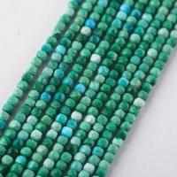 Χάντρες Turquoise, τυρκουάζ, Πλατεία, γυαλισμένο, DIY & πολύπλευρη, 3mm, Sold Per 14.96 inch Strand