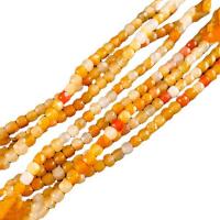 Jade Gul Bead, Square, polerad, DIY & fasetterad, 4mm, Såld Per 14.96 inch Strand