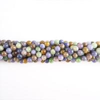 Blandet Gemstone perler, Tanzanit, med Emerald, Runde, poleret, du kan DIY, blandede farver, 8mm, Solgt Per 14.96 inch Strand