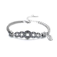 Plata de ley 925 Pulsera, para mujer, plateado, longitud aproximado 6.7 Inch, Vendido por UD