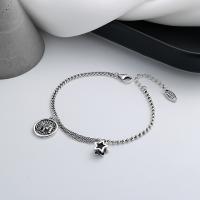 Plata de ley 925 Pulsera, para mujer, plateado, longitud aproximado 6.3 Inch, Vendido por UD