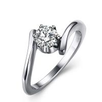 316L roestvrij staal Finger Ring, gepolijst, mode sieraden & verschillende grootte voor keus & micro pave zirconia & voor vrouw, 4.50mm, Verkocht door PC