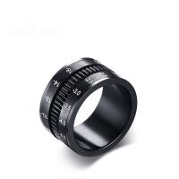 Bague en acier inoxydable, Acier inoxydable 304, bijoux de mode & normes différentes pour le choix & pour homme, noire, 12mm, Vendu par PC