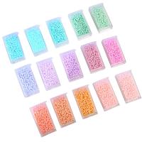 Matglas zaad kralen, Seedbead, met Plastic, moffelen vernis, DIY & frosted, meer kleuren voor de keuze, 3mm, Ca 350pC's/box, Verkocht door box