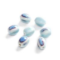 Mázas porcelán gyöngyök, DIY, több színt a választás, 13x10mm, 10PC-k/Bag, Által értékesített Bag