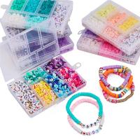 Polymer lerperler, Polymer Clay, med Akryl, Runde, du kan DIY & emalje, flere farver til valg, 6mm, Ca. 1160pc'er/Box, Solgt af Box