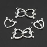 Zinc Alloy Interlocking Clasp silver color 30mm Sold By Set