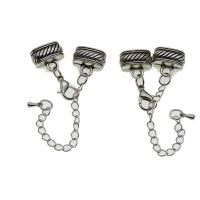 Sinc Alloy Claw Gliomach Corda Clasp, airgid, 88mm, Díolta De réir PC