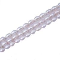 Coirníní Bharócach saothraithe Diúilicín Péarla, Pearl Fionnuisce, Teardrop, DIY, bán, 6.5-7.5mm, Díolta Per Thart 15 Inse Snáithe