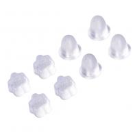 Plastic Ear Nut Component, du kan DIY & gennemsigtig, 74x73x25mm, 1000pc'er/Box, Solgt af Box