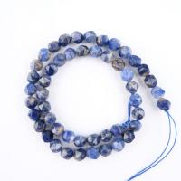 Sodalite Helmet, Pyöreä, kiiltävä, Star Cut Faced & tee-se-itse, enemmän värejä valinta, 8mm, Myyty Per N. 14.96 tuuma Strand