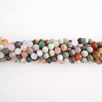 Mixed Edelsteen kralen, Multi - edelsteen, Ronde, gepolijst, DIY & verschillende grootte voor keus & frosted, gemengde kleuren, 6-10mm, Per verkocht Ca 14.96 inch Strand