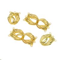 Iron Interlocking Clasp golden 20mm Sold By Set