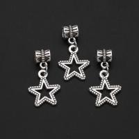 Zink Alloy Star Pendant, silver, 27mm, 50PC/Bag, Säljs av Bag