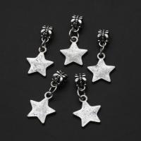 Zink Alloy Star Pendant, silver, 30mm, 50PC/Bag, Säljs av Bag