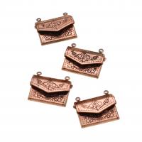 lega in zinco Locket connettore, Borsetta, color oro rosato, 21mm, 10PC/borsa, Venduto da borsa