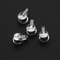 Zinc Alloy Pinch Bail, met strass, zilver, 10mm, 10pC's/Bag, Verkocht door Bag