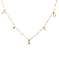 Colar de aço titânio, Partículas de aço, with cristal, with 1.97Inch extender chain, para mulher & facetada, dourado, comprimento Aprox 15.35 inchaltura, vendido por PC