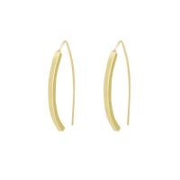 Titanium Staal Earring, voor vrouw, gouden, 34mm, Verkocht door pair