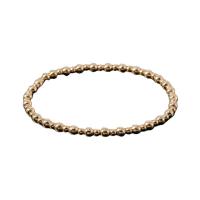 Pulseras de CCB, plástico recubierto de cobre, Esférico, diferentes estilos para la opción & para mujer, dorado, longitud 7.5 Inch, Vendido por UD