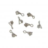 Zink Alloy Nyp Bail, silver, 10mm, 50PC/Bag, Säljs av Bag