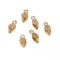 Zinc Alloy Pinch Bail Leaf golden 13mm Sold By Bag