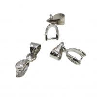 Pince bail en alliage de zinc , argent, 7mm, 50PC/sac, Vendu par sac