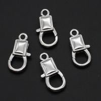 Sinc Alloy Ghliomaigh Clasp, airgid, 27mm, 50ríomhairí pearsanta/Mála, Díolta De réir Mála