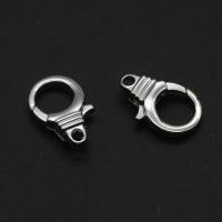 Sinc Alloy Ghliomaigh Clasp, airgid, 18mm, 50ríomhairí pearsanta/Mála, Díolta De réir Mála