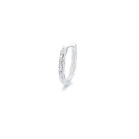 Orecchini cerchietti Hoop ottone, per la donna, argento, 18x22mm, Venduto da PC