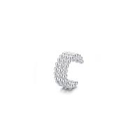 Trendy ear cuffs, Messing, plated, voor vrouw, zilver, 6x13mm, Verkocht door PC