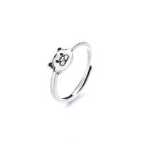 Brass Finger Ring Adjustable & for woman silver color 17mm Sold By PC