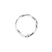 laiton Cuff Bague, Placage, Réglable & pour femme, argent, 17x2mm, Vendu par PC