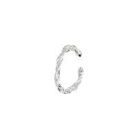 metal Anillo de dedo Cuff, chapado, Ajustable & para mujer, plateado, 17x2.50mm, Vendido por UD