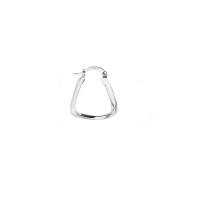 Laiton Anneau d'oreille, pour femme, argent, 20x22mm, Vendu par PC