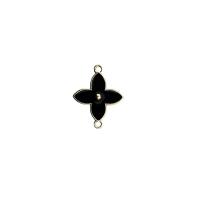 Zinklegering Connector, Zinc Alloy, Four Leaf Clover, glazuur, meer kleuren voor de keuze, 20x26mm, Verkocht door PC