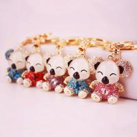 Zinc Alloy Key Clasp with Czech Rhinestone Koala high quality plated fashion jewelry & for woman & enamel Sold By PC