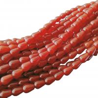 Přírodní Red Achát korálky, Slza, lesklý, DIY & různé velikosti pro výběr, červený, 6x9-30mm, Prodáno za 14.96 inch Strand