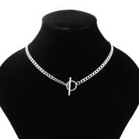 Titanium Steel Necklace Unisex silver color Length 36 cm Sold By PC